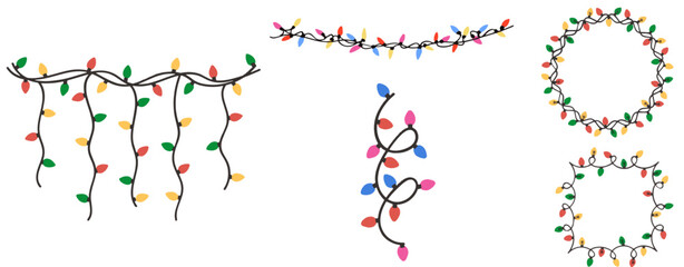 Elegant Festival Light Garland Vector Design