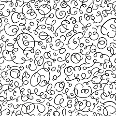 Fototapeta premium Elegant seamless squiggles pattern with artistic flourish, perfect for modern design projects and creative backgrounds