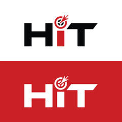 Hit the mark logo concept for business success, branding and marketing, target achievement, goal reached, bullseye focus and winning strategy
