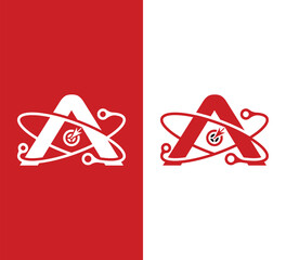 Dynamic letter A logo design for tech startups and modern brands, featuring a target inside, perfect for a modern tech brand and corporate design.