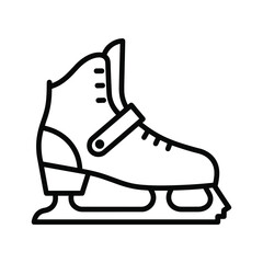 Ice skate isolated on for winter sports and recreation