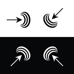 Dynamic arrow icon collection for modern web design and user interface projects, featuring sleek direction indicators on contrasting backgrounds