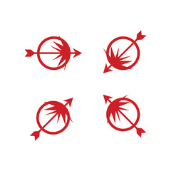 Dynamic red arrow bursts through target circles, perfect for marketing, game design, and powerful success concepts that will capture viewers' attention