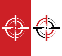 Achieve your goals with this striking target symbol, perfect for branding and visual communication, conveying precision and focus on a vibrant red backdrop