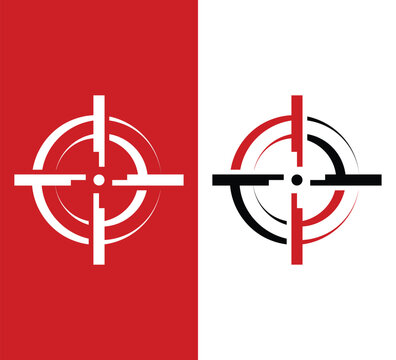 Achieve your goals with this striking target symbol, perfect for branding and visual communication, conveying precision and focus on a vibrant red backdrop