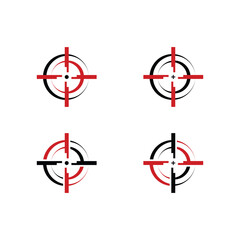 Precision target scopes offer accuracy and focus for success, available in red and black colors, perfect for marketing and business materials!
