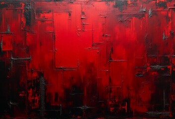 Grunge background with red paint