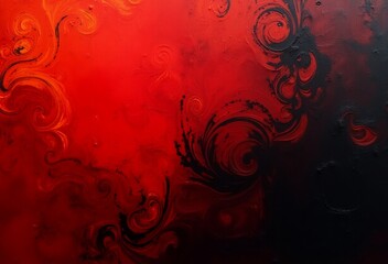 Grunge background with red paint
