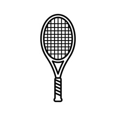Tennis racket outline isolated on for sport and recreation