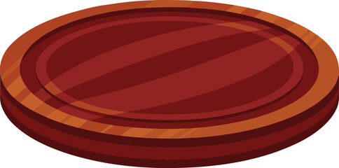 Vintage wooden barrel top view illustration