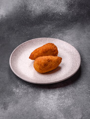 Chicken Kyiv cutlet with buttery filling, a lunch of chicken breast meat. Chicken Kyiv