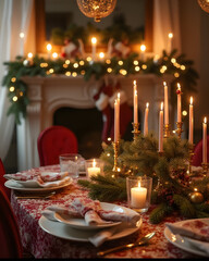 Christmas Dinner Table Setting