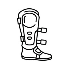 Shin guard isolated on for protection during combat sport