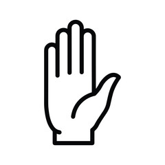 Obraz premium Hand gesture icon isolated on, representing stop or halt
