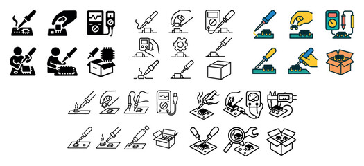 Electronic repair tools and icons