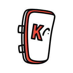 Obraz premium Kick pad for martial arts isolated on for training