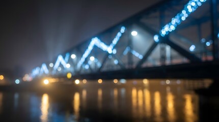 Blurred Bridge at Night