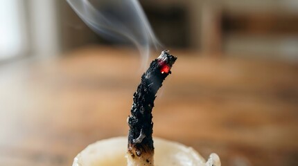Smoldering Candle Wick