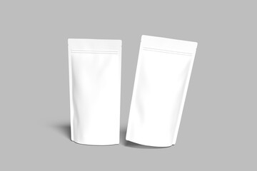Standing Pouch Packaging Blank Mockup design with shadow