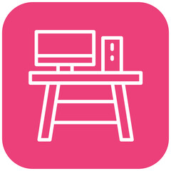 Vector Design Computer Table Icon Style