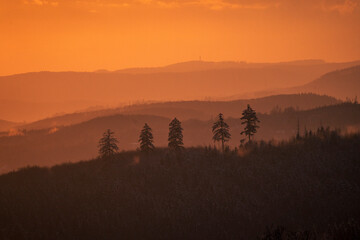 Sonnenuntergang im Winter