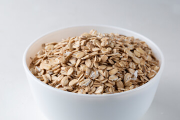 Oatmeal. Oat flakes for cooking.