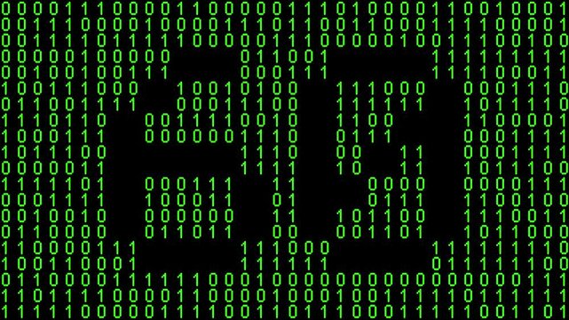 Single number 60, sixty, sixtieth on animated matrix background