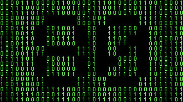 Single number 80, eighty, eightieth on animated matrix background