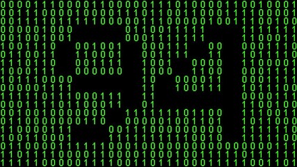 Single number 94, ninety-four, ninety-fourth on animated matrix background - Powered by Adobe