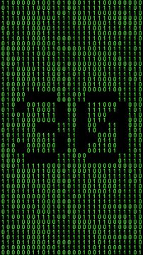 Single number 30, thirty, thirtieth on animated matrix background