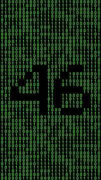 Single number 46, forty-six, forty-sixth on animated matrix background