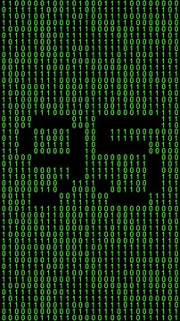 Single number 95, ninety-five, ninety-fifth on animated matrix background