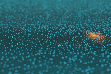 Data Cube Hotspot in Teal Digital Field