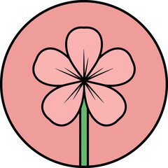Pink cherry blossom icon