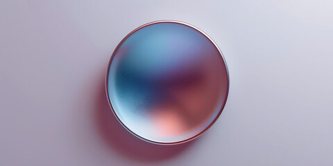 Translucent Iridescent Sphere on Lavender Surface