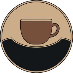 Minimalist coffee cup icon