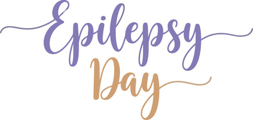 Epilepsy day awareness calligraphy