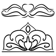Decorative flourish ornaments set headers and dividers