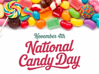 Celebrate national candy day on november 4th with a vibrant assortment of sweet treats