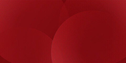 Red abstract circle background with dynamic shapes composition modern abstract design illustration