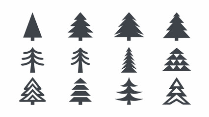 Obraz premium set of christmas trees