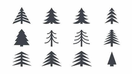 Obraz premium christmas trees vector