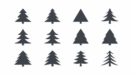 Obraz premium christmas trees vector illustration