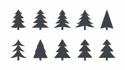 Obraz premium set of christmas trees