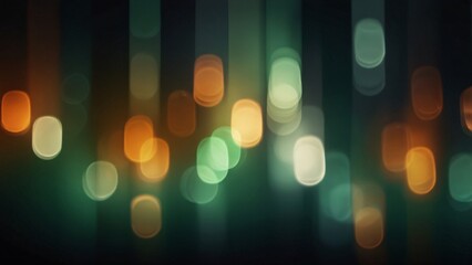 Blurred bokeh background with green yellow colored light dots motion blurinimal background