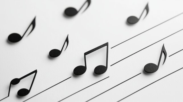 A sheet of music with musical notes on it. - Powered by Adobe
