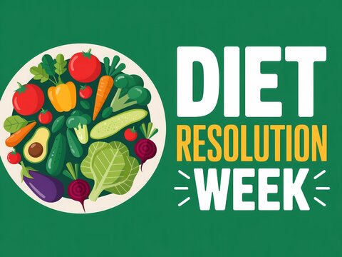 Embrace healthy eating this diet resolution week with a vibrant plate of fresh vegetables