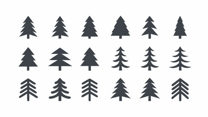 Obraz premium set of christmas trees