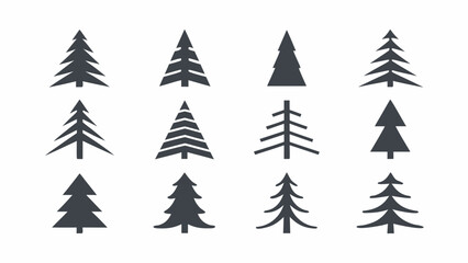 Obraz premium set of christmas trees