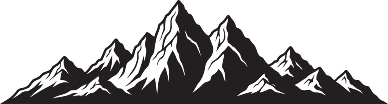 Berge silhouette design eps